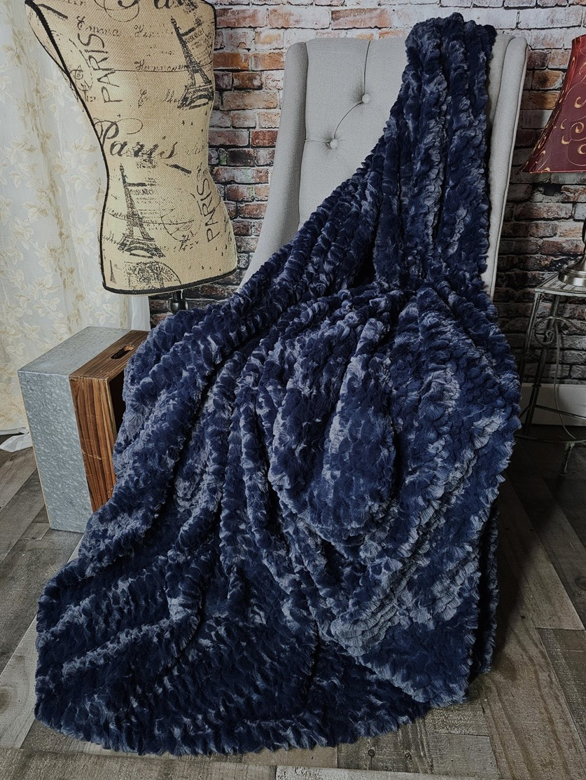 Navy Paloma Blanket