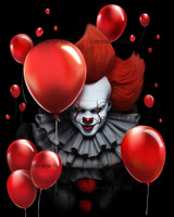 LIMITED EDITION! A SPOOKY WISE CLOWN X-Large Blanket, w/Self-binding Edges. (57"x75")G