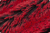 A FROSTED SHAG X-Large Adult Blanket, color Black w/Frosted Cardinal Red. (50"x62")