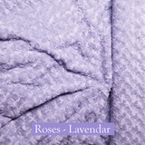 A Lavender 30"x39" ROSES small Blanket. *sample