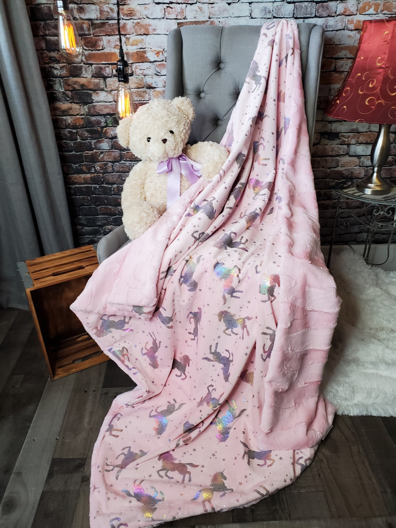 Sparkle Pink Unicorn Blanket