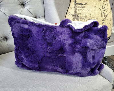 A Bella Royal Purple Travel Blanket, w/Silver Back *DEAL