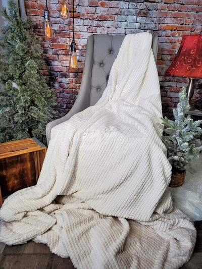 A 60"x80"  BROOKLYN XL Blanket, in Antique White. *DEAL