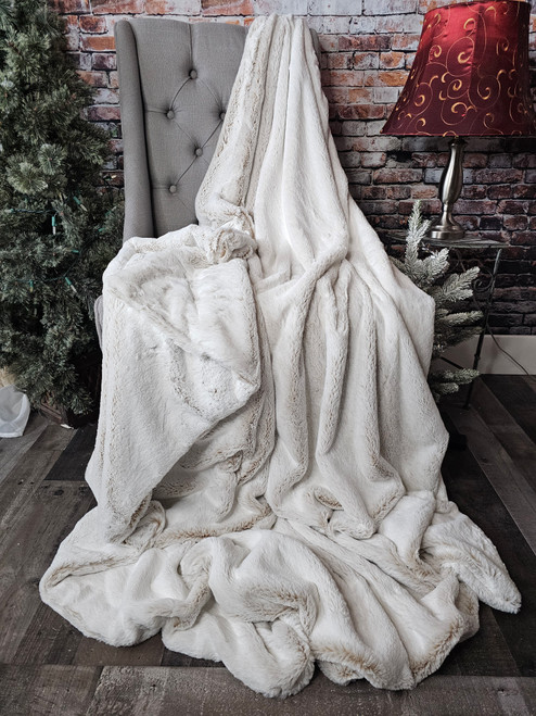  A Caramel, FOSTED ICE X-Large Blanket. (60"x70")