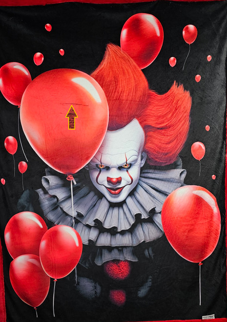 Artisan Discount. The X-Large Spooky Wise Clown Blanket.  (58"x74")