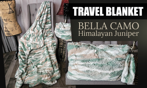 HIMALAYAN Juniper-Green Camo Travel Blanket. (45"x60") 
