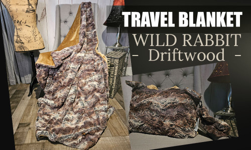 A Step Ahead Therapy WILD RABBIT Travel Blanket. (45"x60")