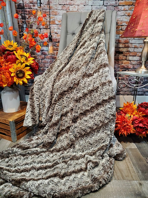 A Brown PALOMA Large Throw Blanket . *DEAL