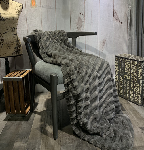 A 61"x61" SABLE Blanket, color is Spanish Gray. Heavy-weight design. *DEAL