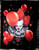 LIMITED EDITION! X-Large Spooky Wise Clown Blanket, w/Self-binding Edges. (58"x75")
