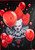 Artisan Discount. The X-Large Spooky Wise Clown Blanket.  (58"x74")