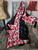 A Red, Black, & White CAMOUFLAGE Travel Blanket. (44"x60")