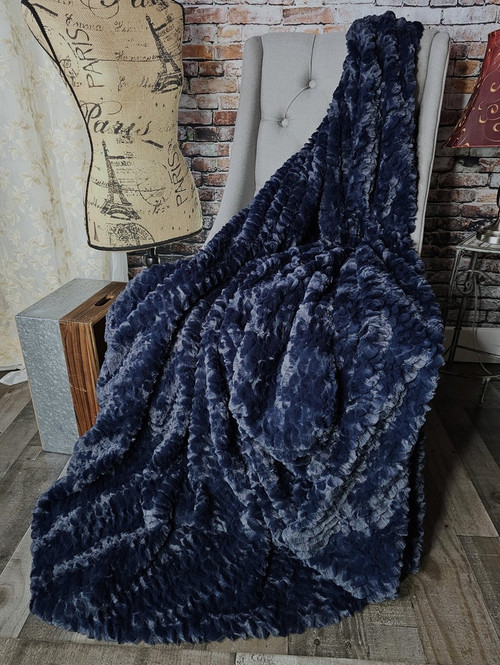 Navy Paloma Blanket