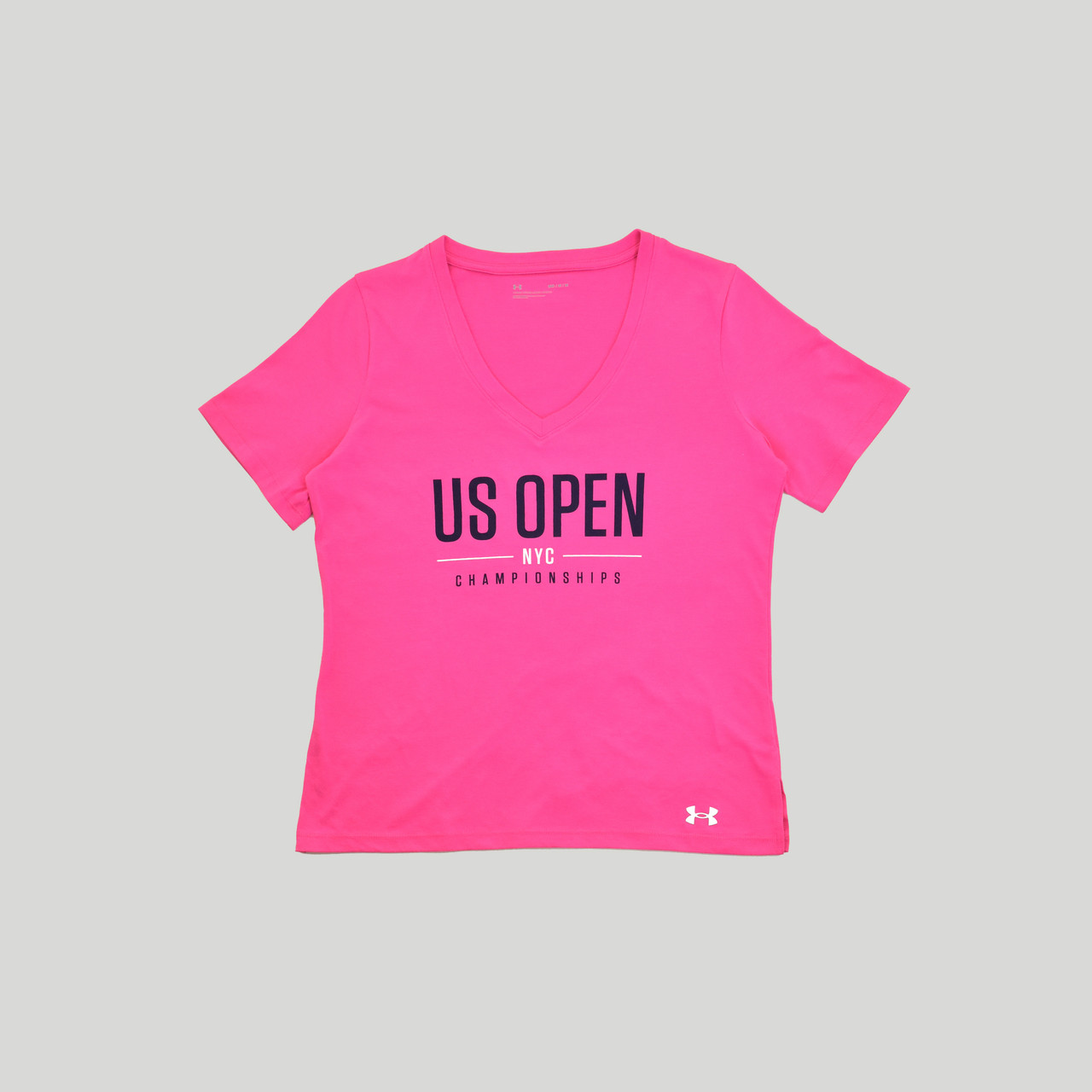 US Open Under Armour Women's V-neck T-Shirt - Pink - US Open Shop