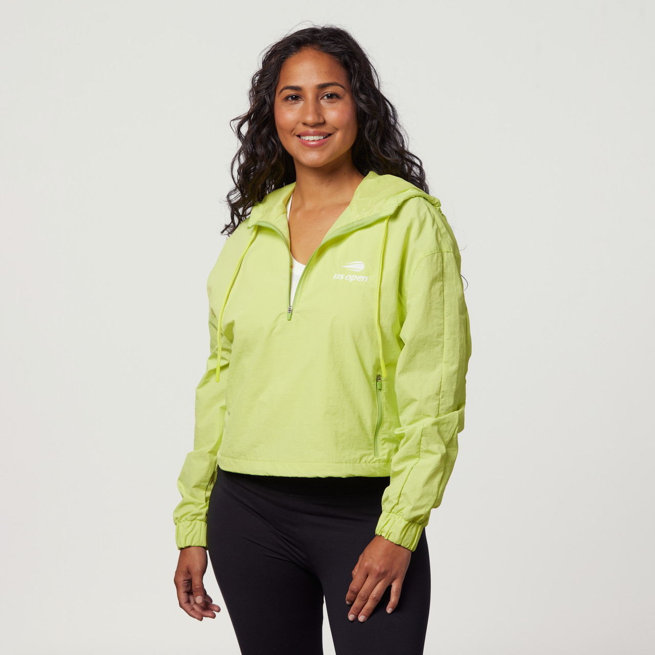 US Open TASC Women's Element 1/2 Zip Hooded Anorak - Green