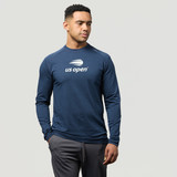 US Open Collection Carrollton Screenprint L/S Tee- Navy