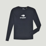 US Open Collection Women's All Day Screeenprint L/S Tee- Black