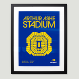 US Open Honored Press Framed Arthur Ashe Stadium - Royal-Yellow