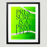 US Open Honored Press Framed Pressure is a Privilege Poster - Tennis Ball
