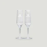 US Open x Simon Pearce- Bristol Champagne Flutes Set of 2