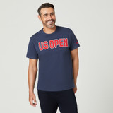 US Open Men's 47 Brand Fieldhouse Wordmark T-Shirt - Blue