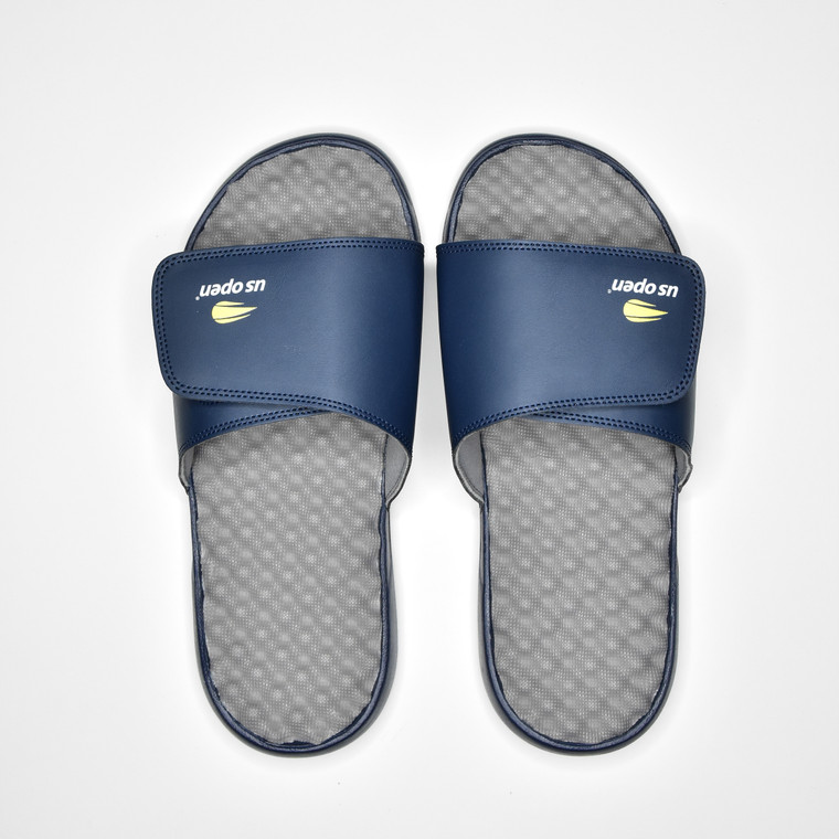 US Open iSlides Official Logo Sandals - Navy - Grey
