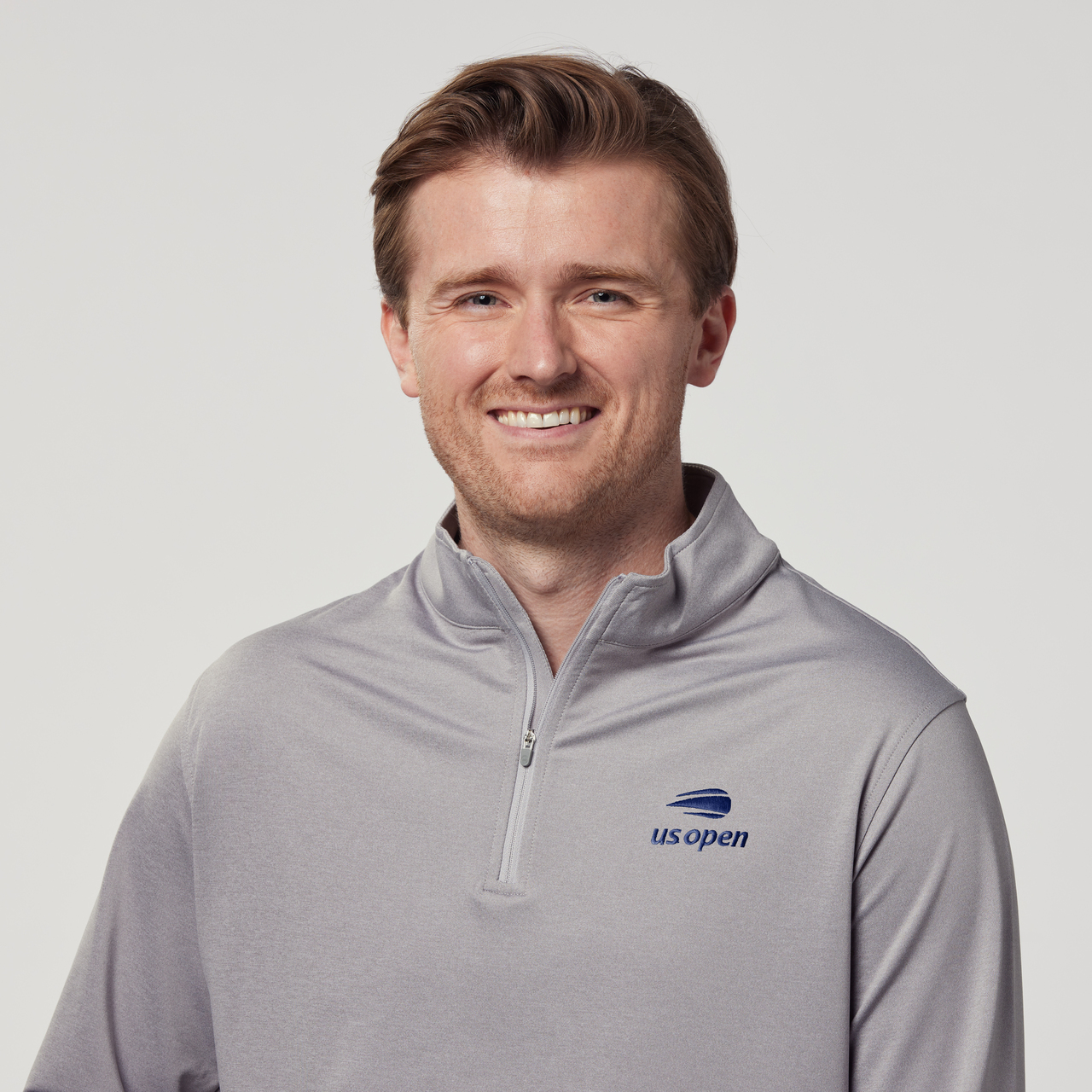 Peter Millar Perth Mel Performance 1/4 Zip - Gale Grey