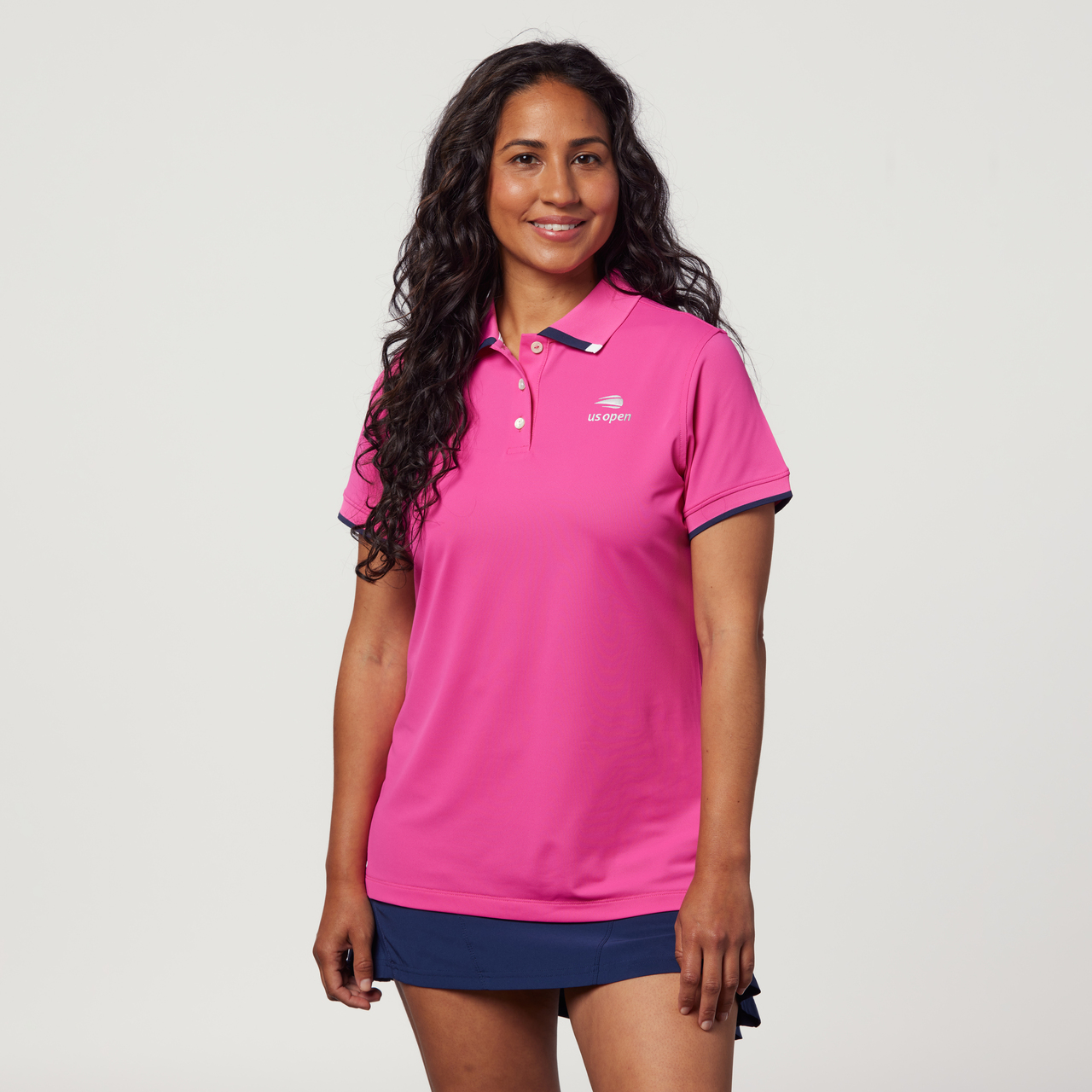 US Open Peter Millar Women's Mesh Polo - Pink