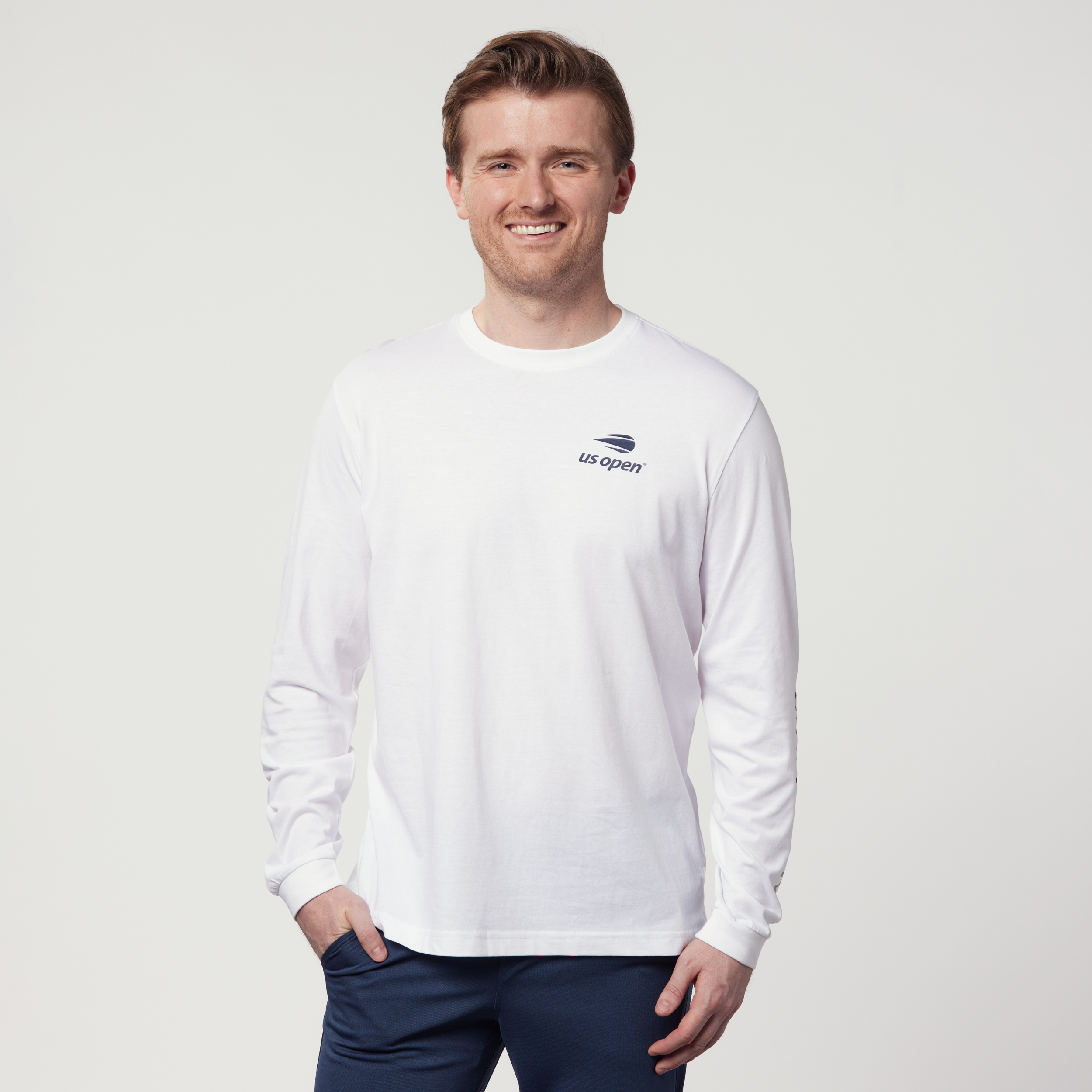 US Open Collection Stadium Graphic Long Sleeve T-Shirt - White