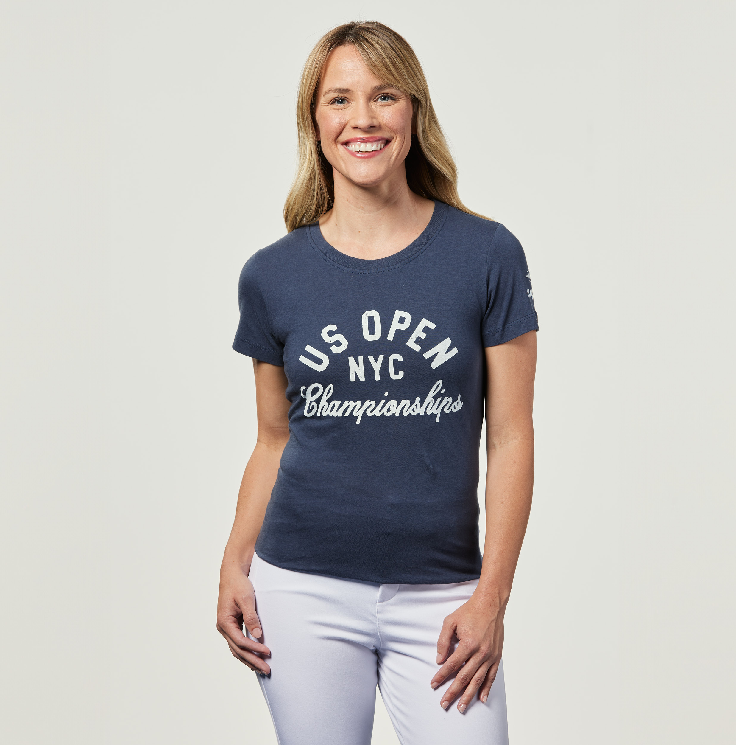 US Open American Needle Women's Champ Brass Tacks T-Shirt - Navy