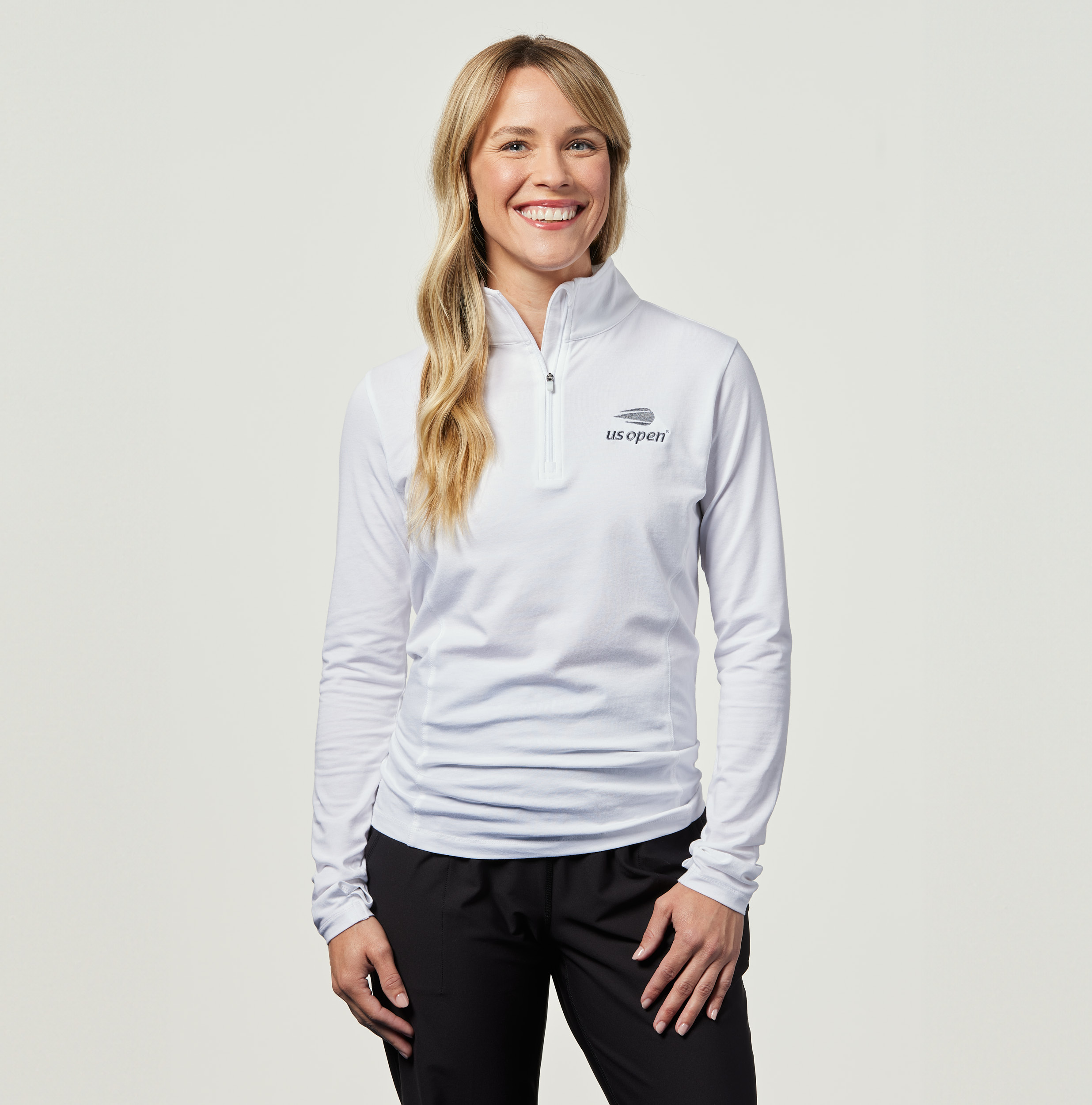 US Open TASC Women's Recess 1/4 Zip - White