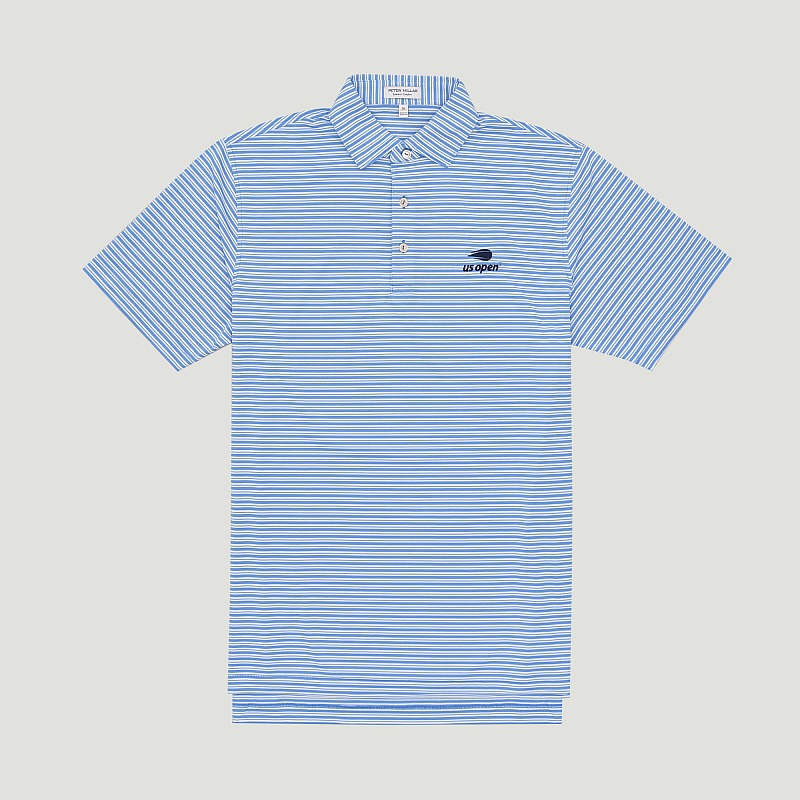 US Open Peter Millar Dellroy Mesh Performance Polo - Blue