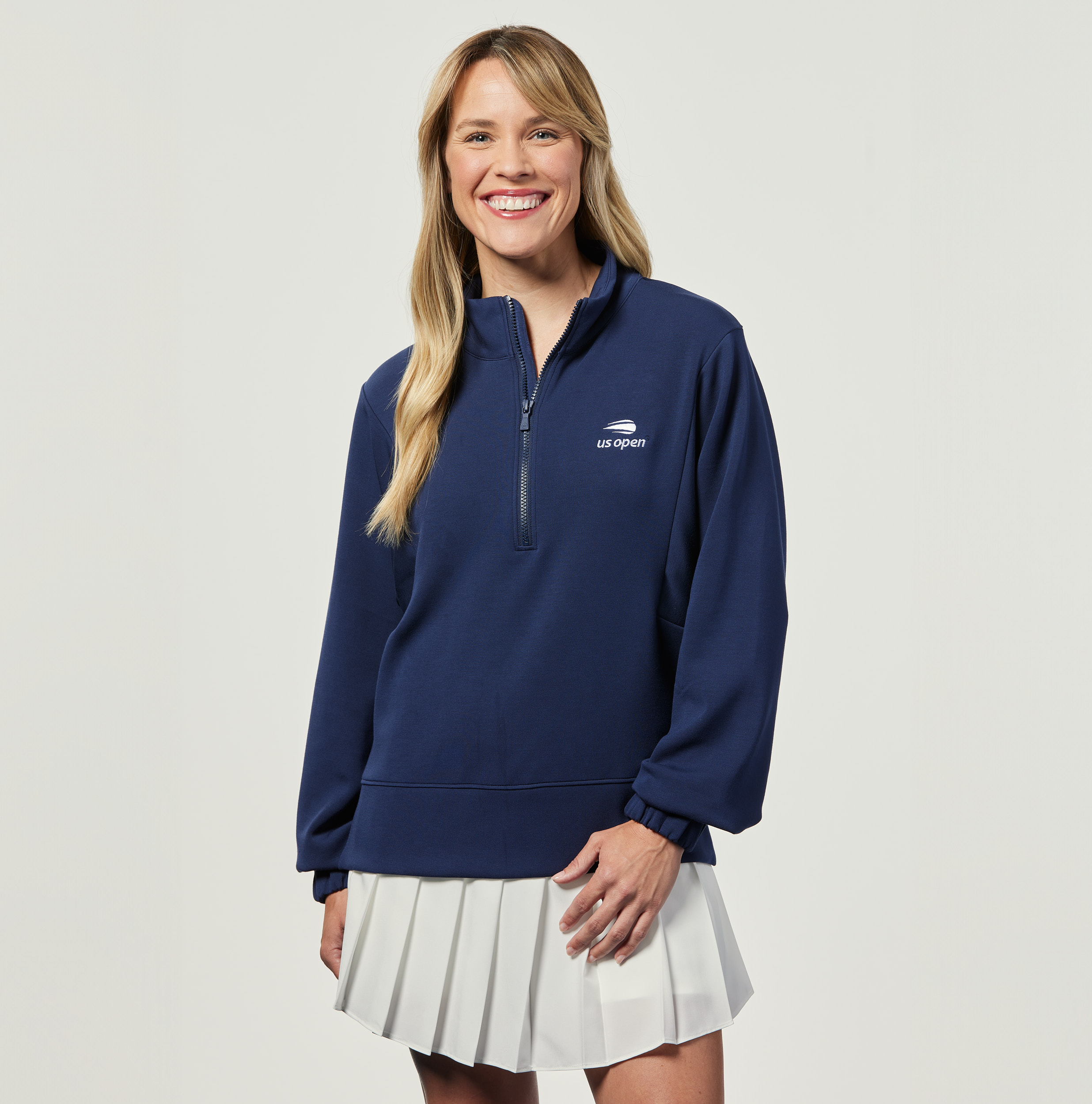 US Open Peter Millar Women's Knit 1/2 Zip- Navy