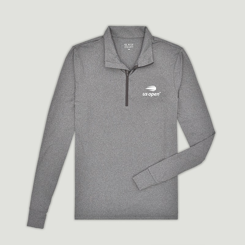 US Open Collection Long Sleeve 1/4 Zip - Grey