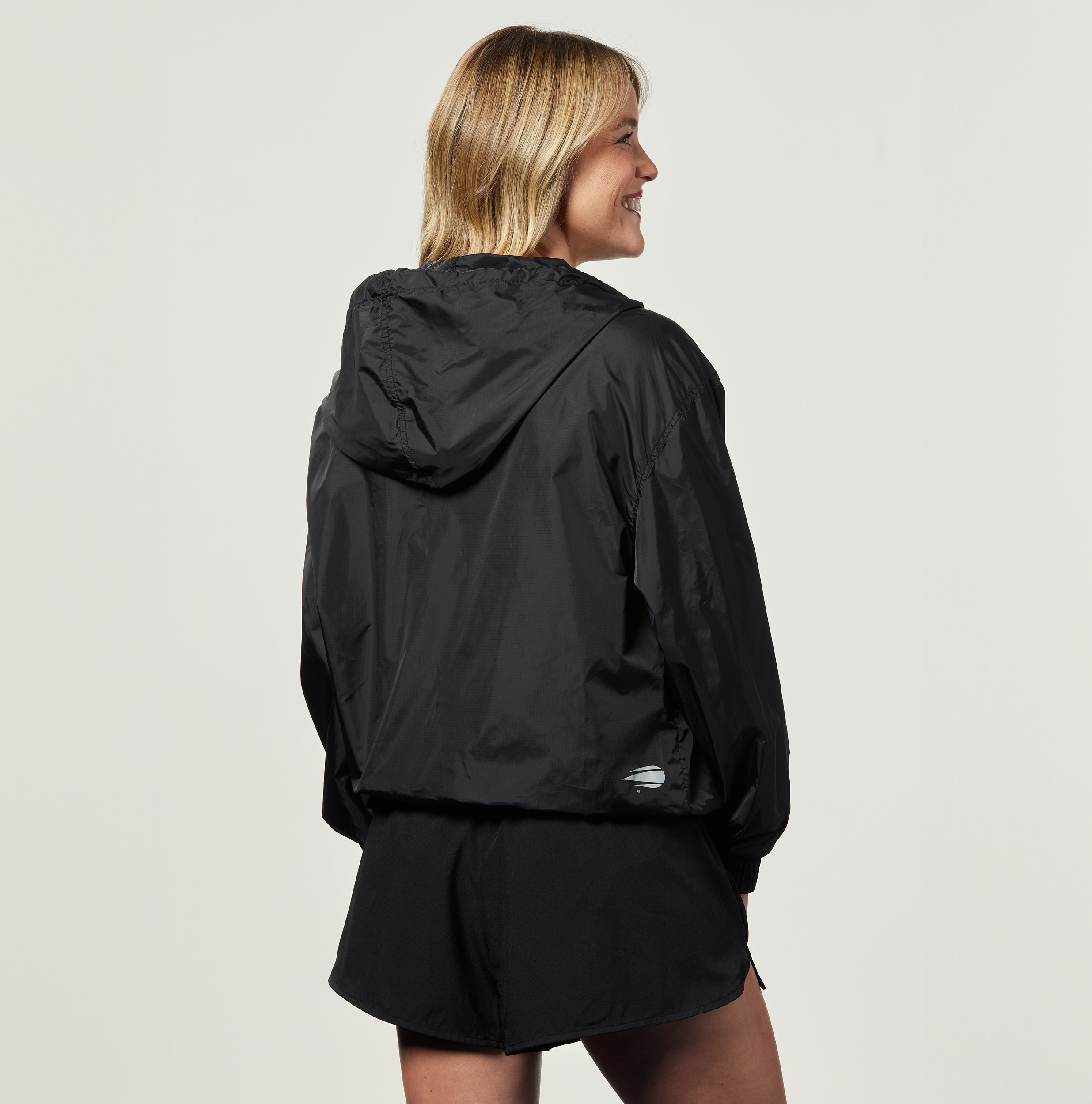 US Open Women's Performance Full Zip Windbreaker - Black