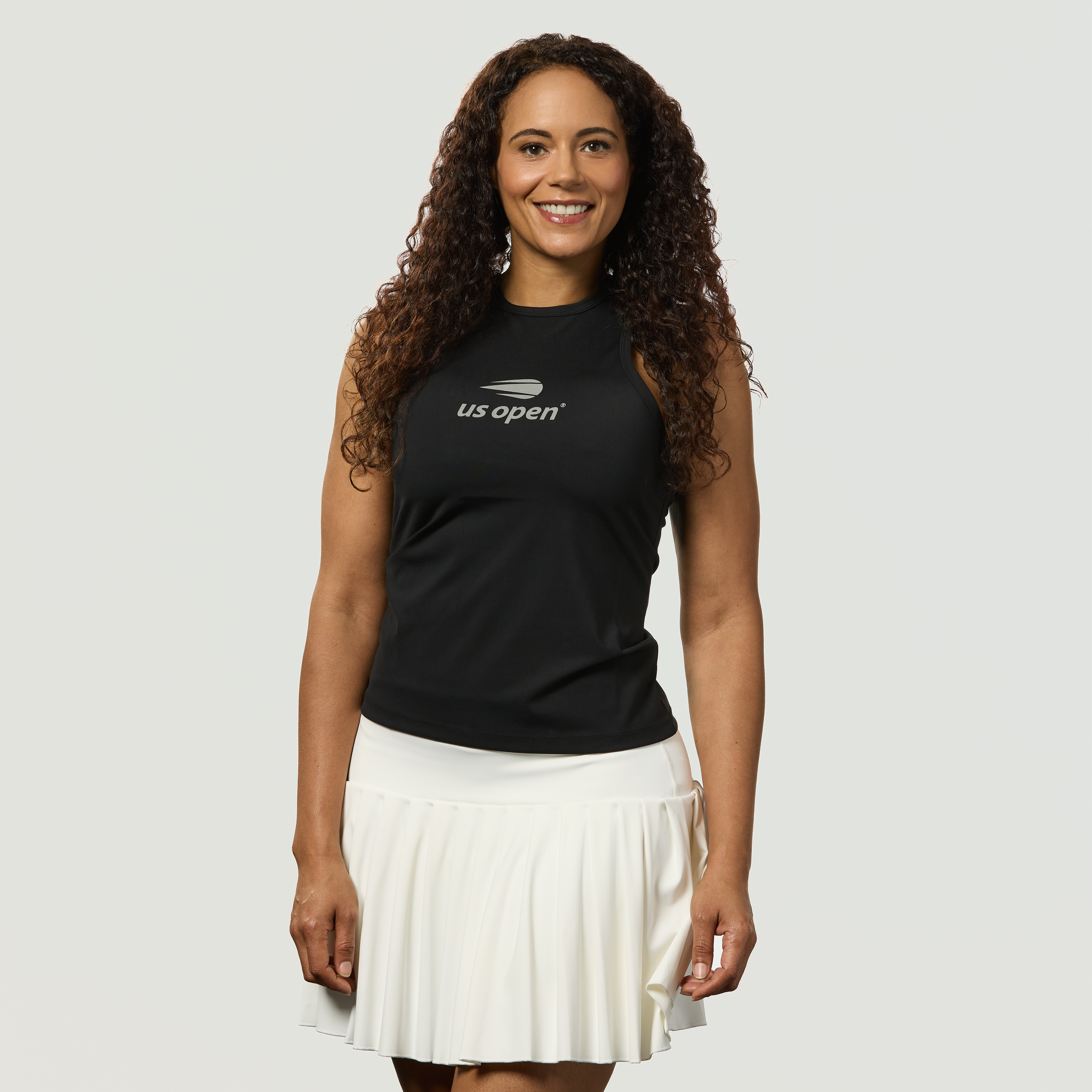 US Open Women's Performance Tank - Black- Front