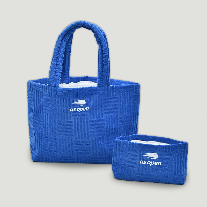 US Open Terry Tote W/ Pouch - Blue