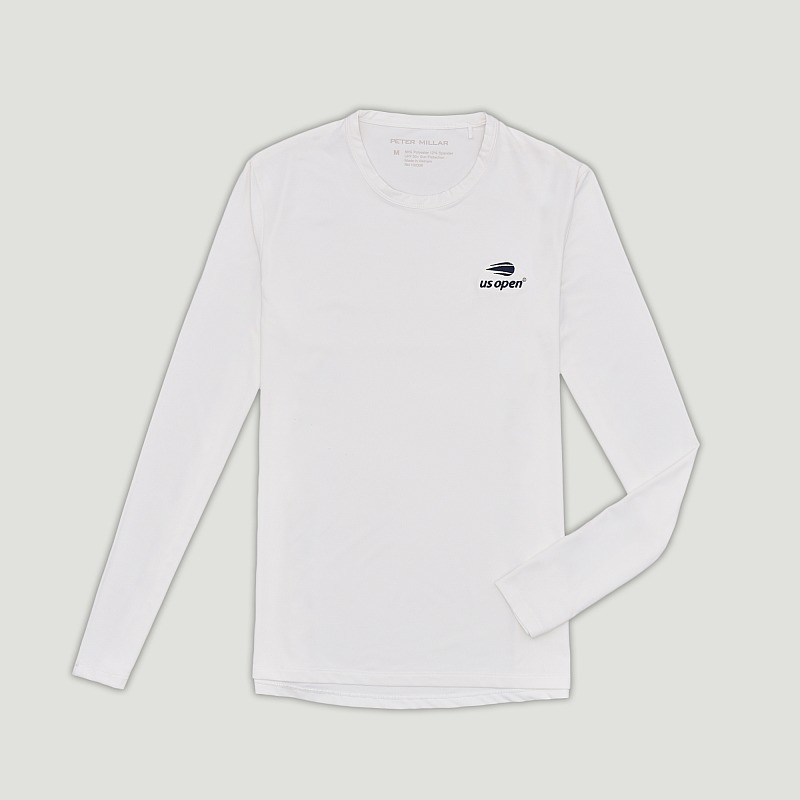 US Open Peter Millar Women's Court Long Sleeve T-Shirt - White
