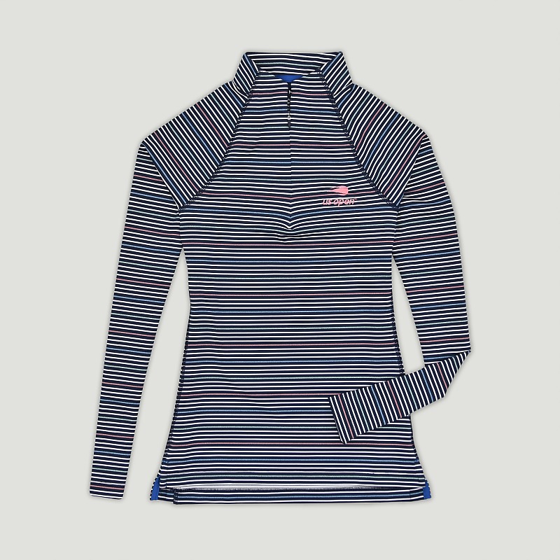 Peter Millar Women's 1/4 Zip Pullover - Metallic Stripe
Front