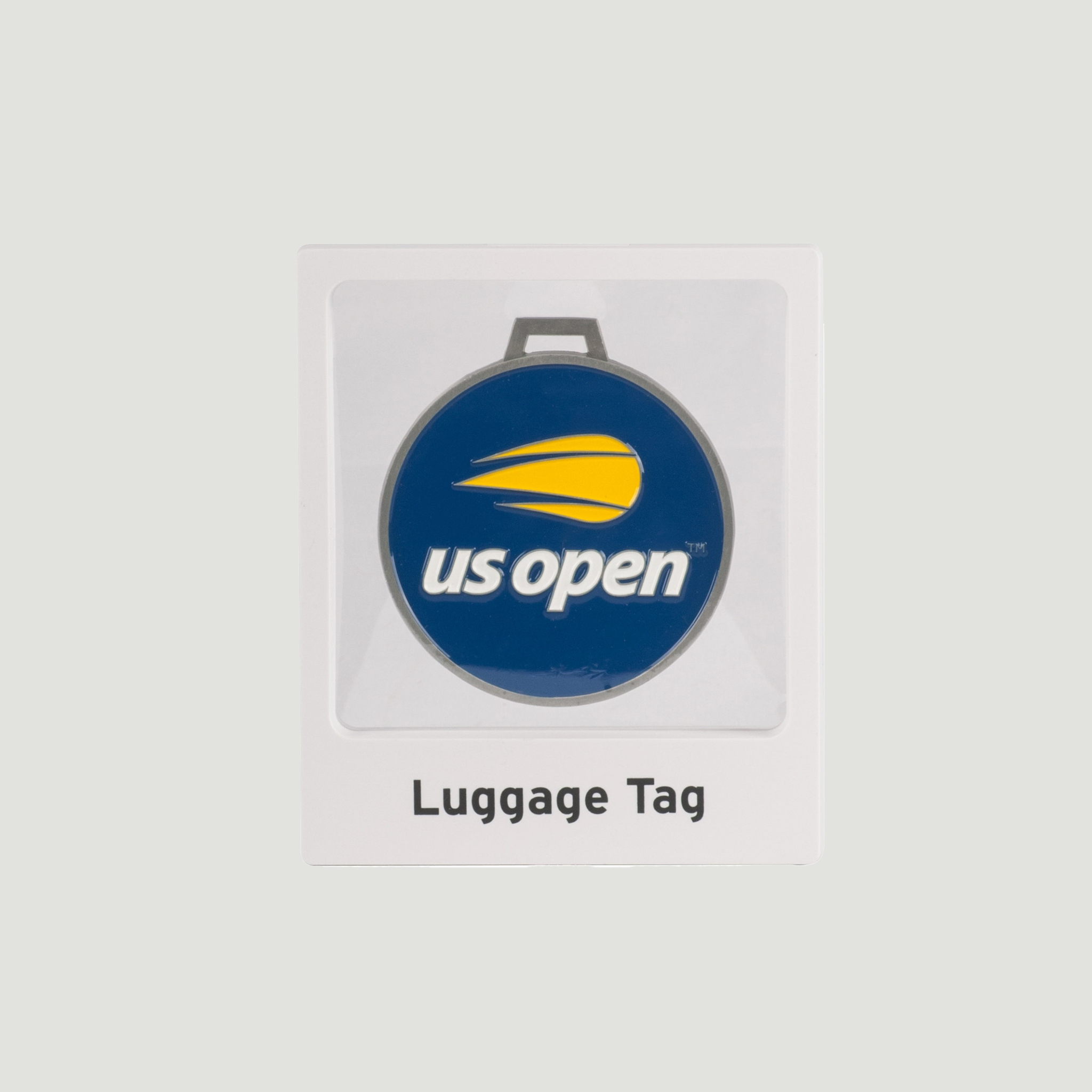 Tennis Luggage & Bag Tag | Crossed Tennis Rackets | Custom Info on Back |  Medium | Pink