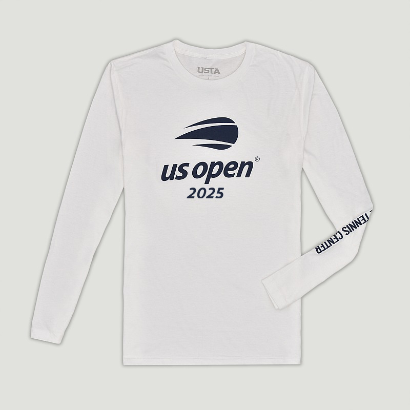 US Open Collection 2025 Official Logo Long Sleeve T-Shirt - White