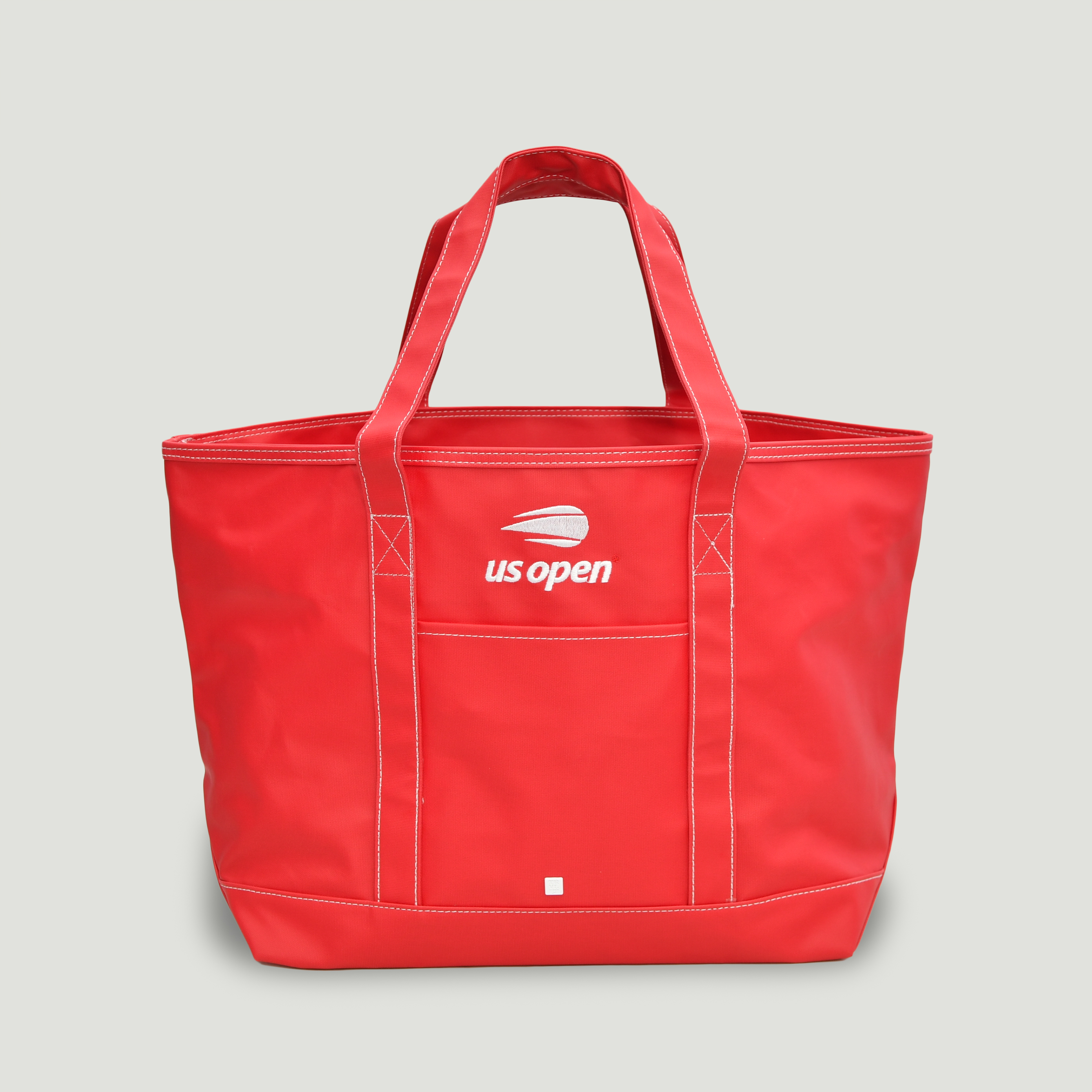 US Open Waxed Canvas Tote - Red- Front