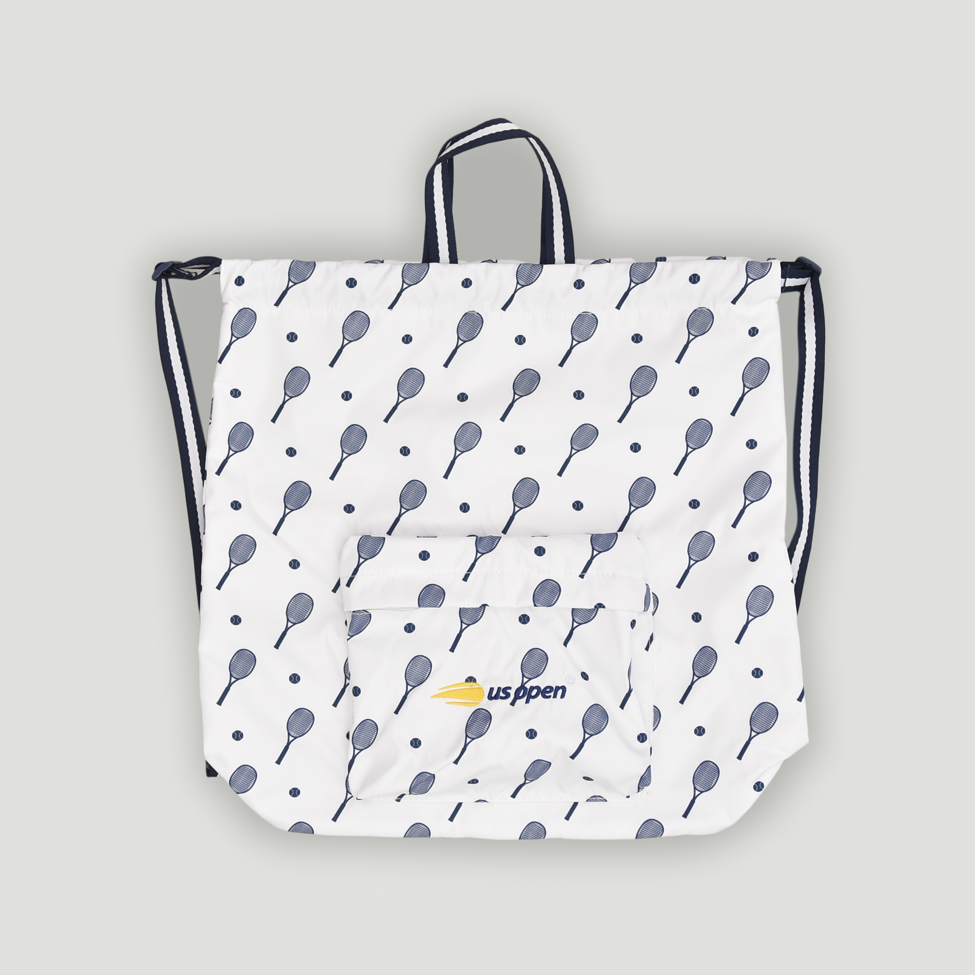 US Open Drawstring Backpack - White- Front