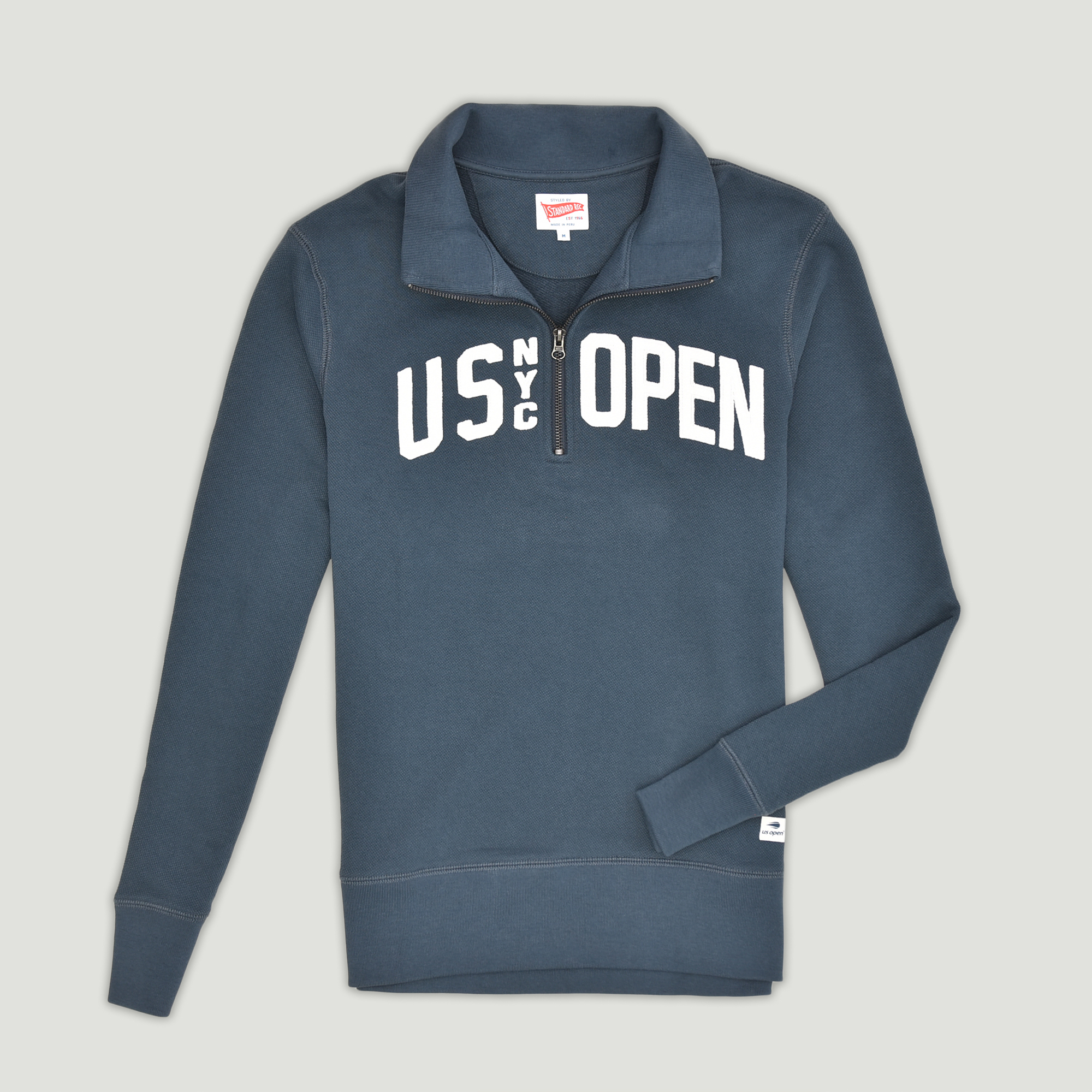 US OPEN 2016 ジップアップスウェット ネイビー US Open Standard Rec Hampton 1/4 Zip Up Sweater- Indigo