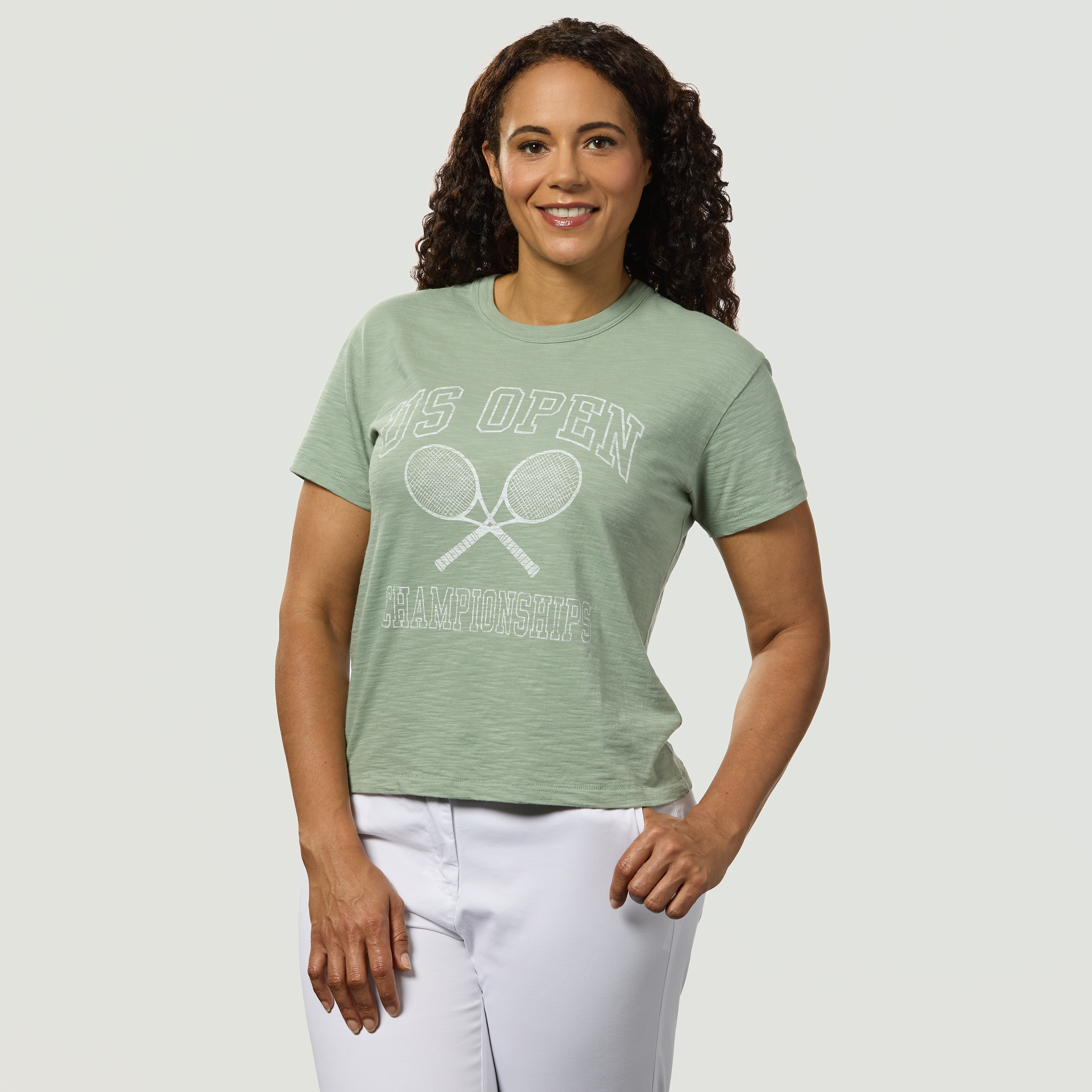 Standard Rec Cross Racquet Short Sleeve Tee- Front