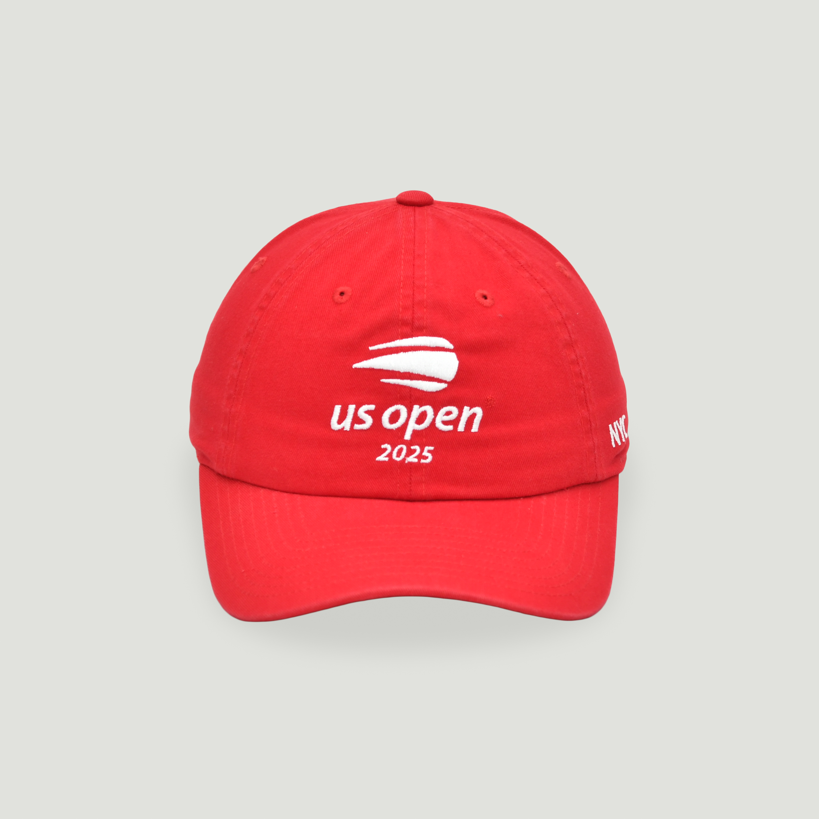 US Open American Needle 2025 Washed Slouch Hat - Red- Front