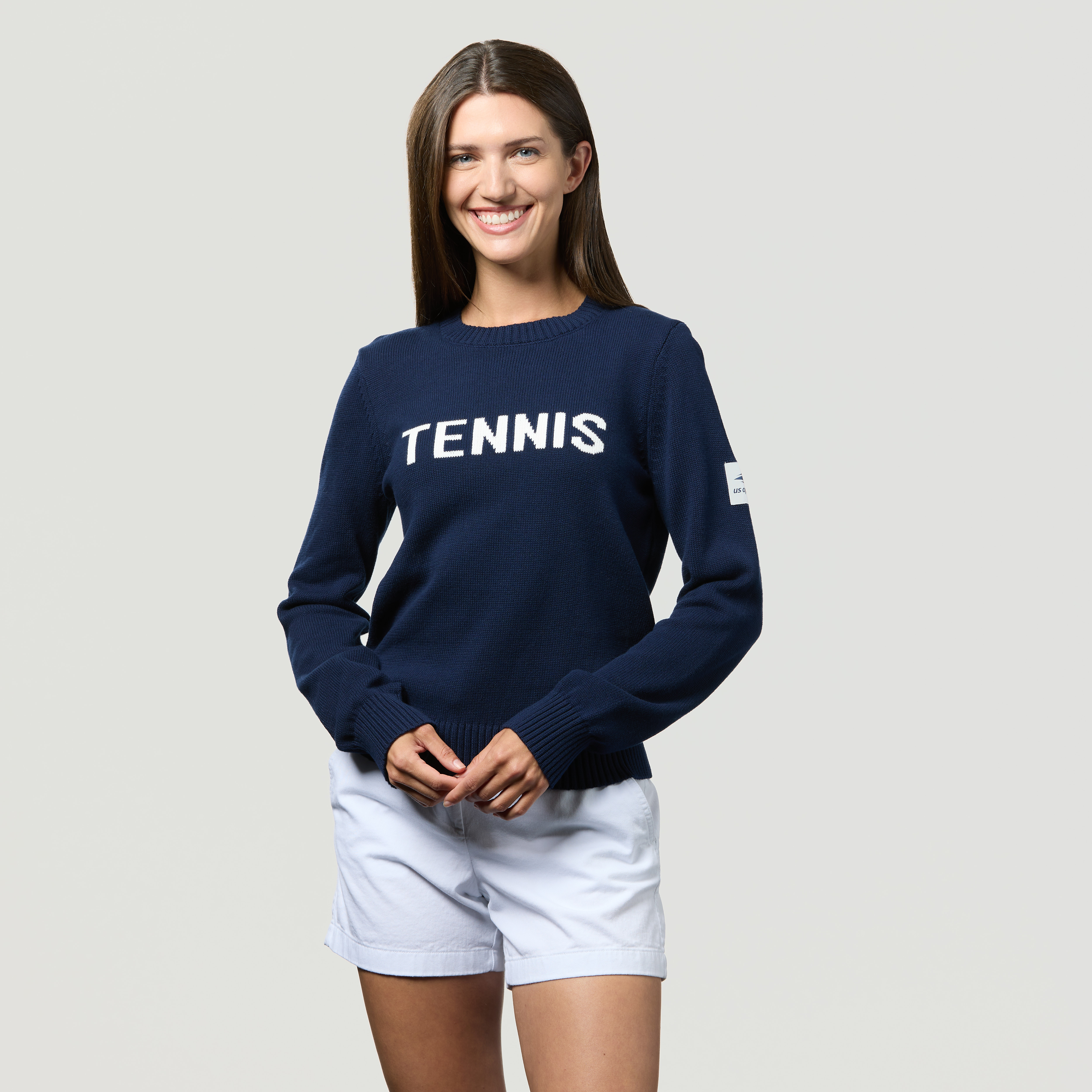 US Open Ellsworth & Ivey Classic Crewneck Women's Sweater - Navy