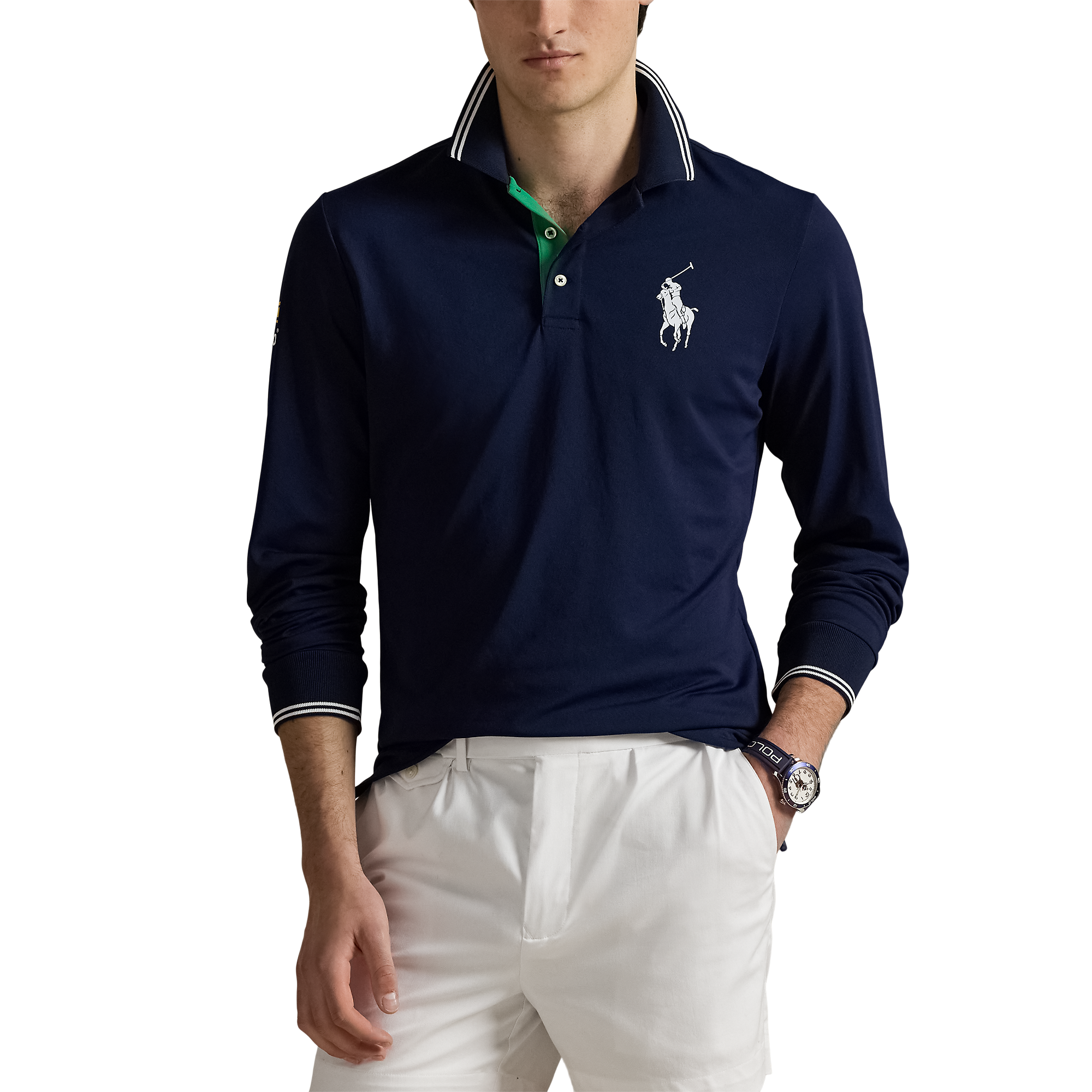 US Open 2025 Polo by Ralph Lauren Men's Umpire Long Sleeve Polo