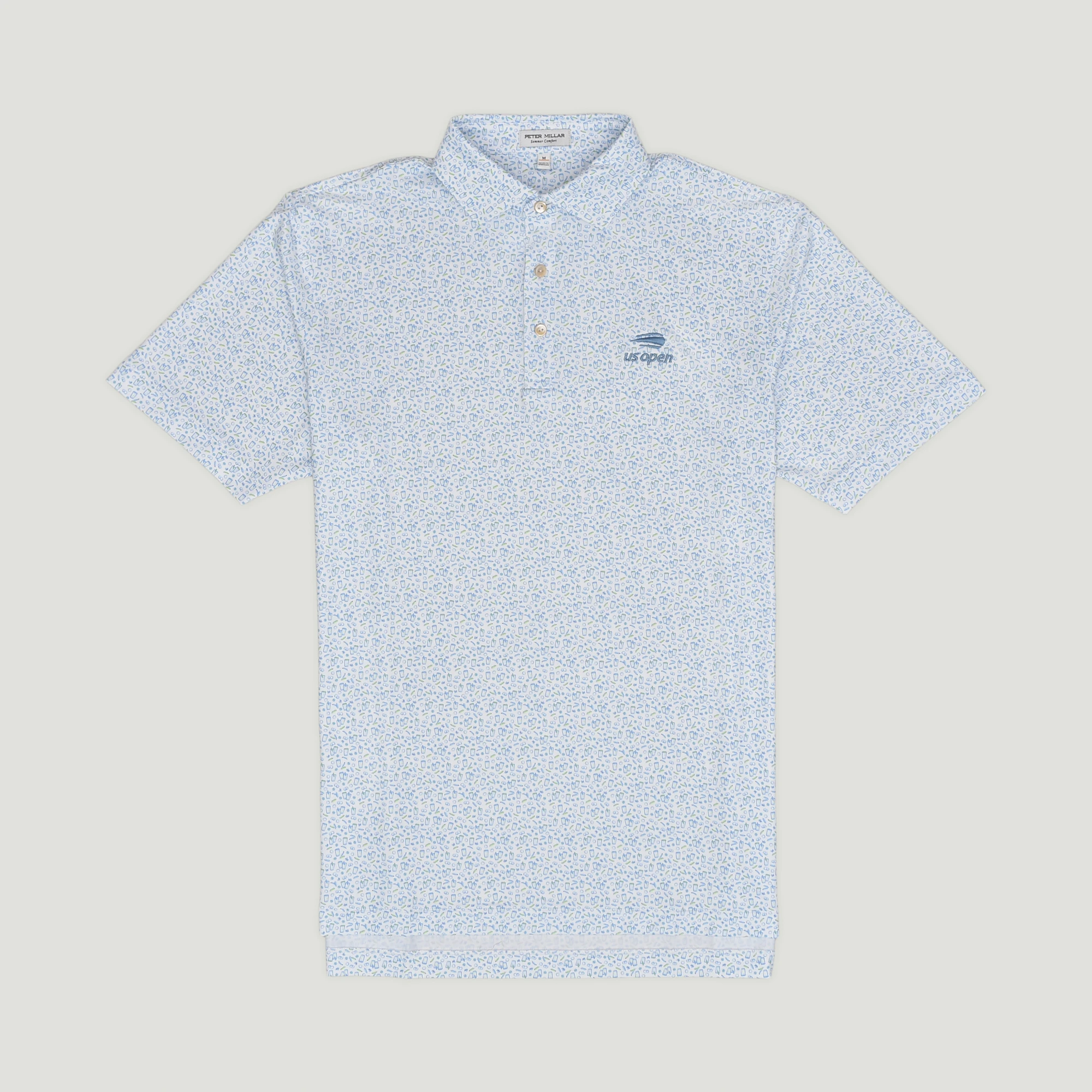 US Open Peter Millar Men's Honey Deuce Polo - White