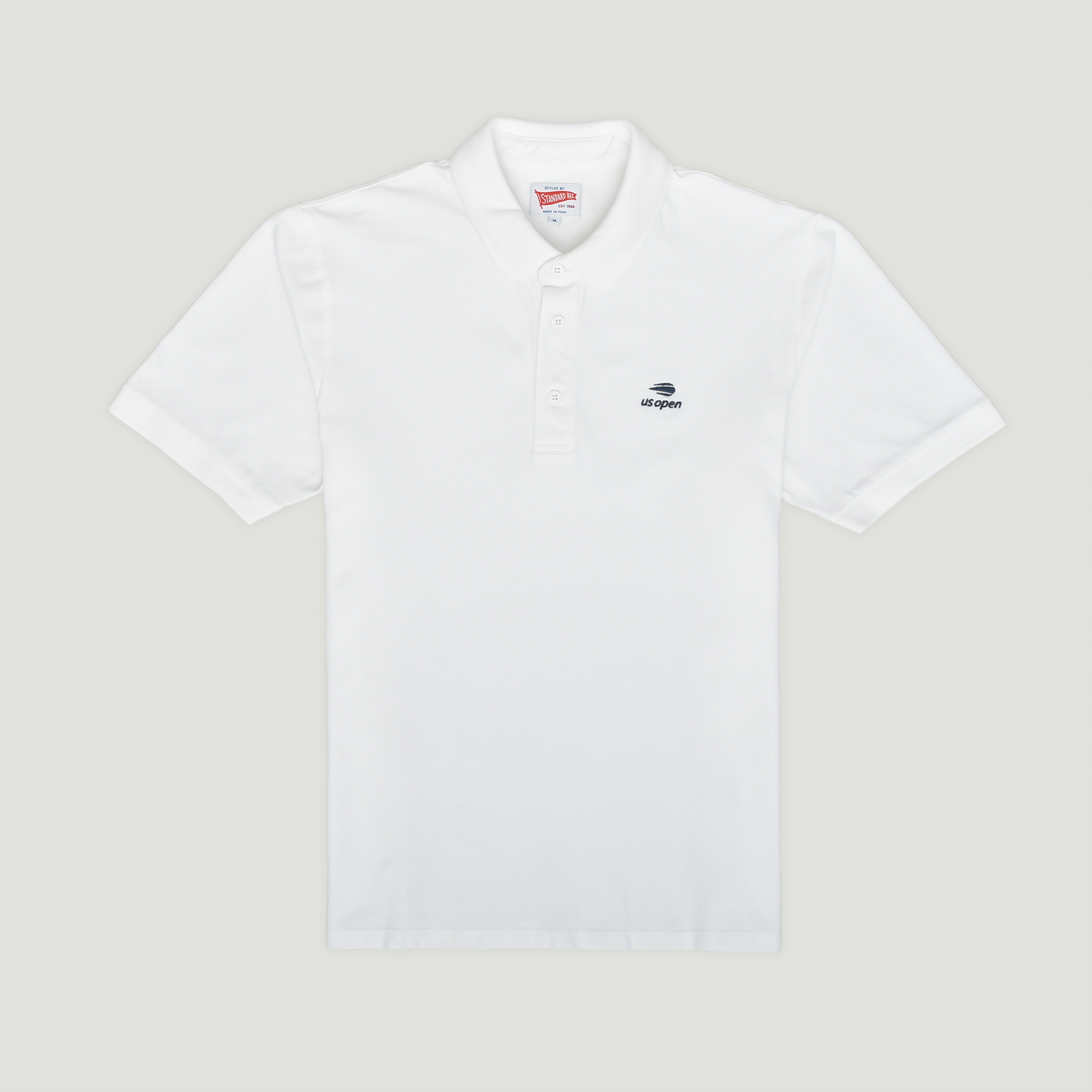 US Open Standard Rec Men's Sports Polo - Arctic White